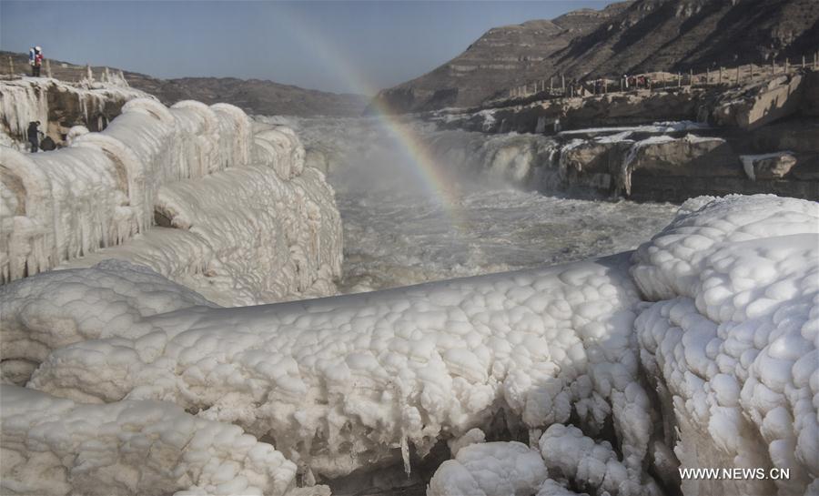 CHINA-YELLOW RIVER-HUKOU WATERFALL-WINTER SCENERY(CN) 