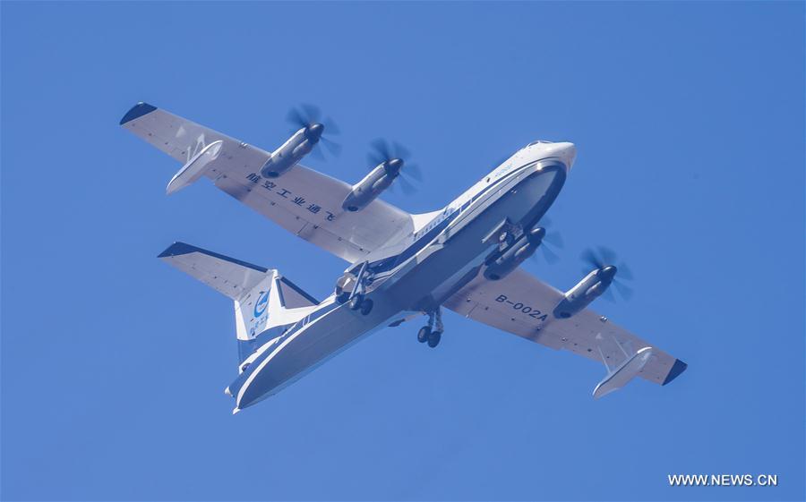 CHINA-GUANGDONG-LARGE AMPHIBIOUS AIRCRAFT-AG600-MAIDEN FLIGHT (CN)