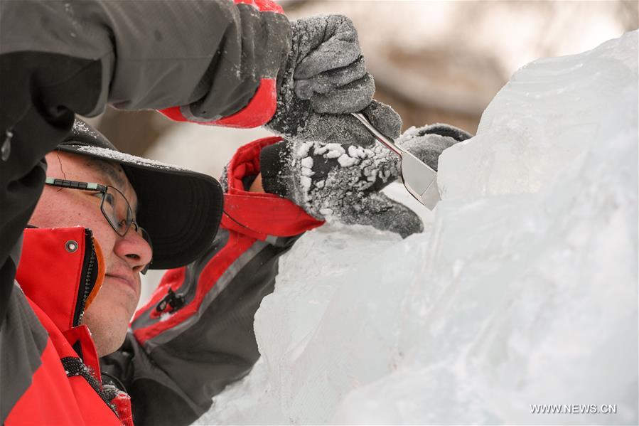 CHINA-HEILONGJIANG-HARBIN-ICE SCULPTURE-COMPETITION (CN)