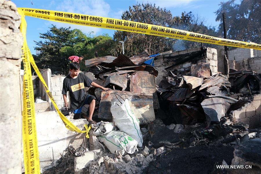 PHILIPPINES-QUEZON CITY-FIRE-AFTERMATH