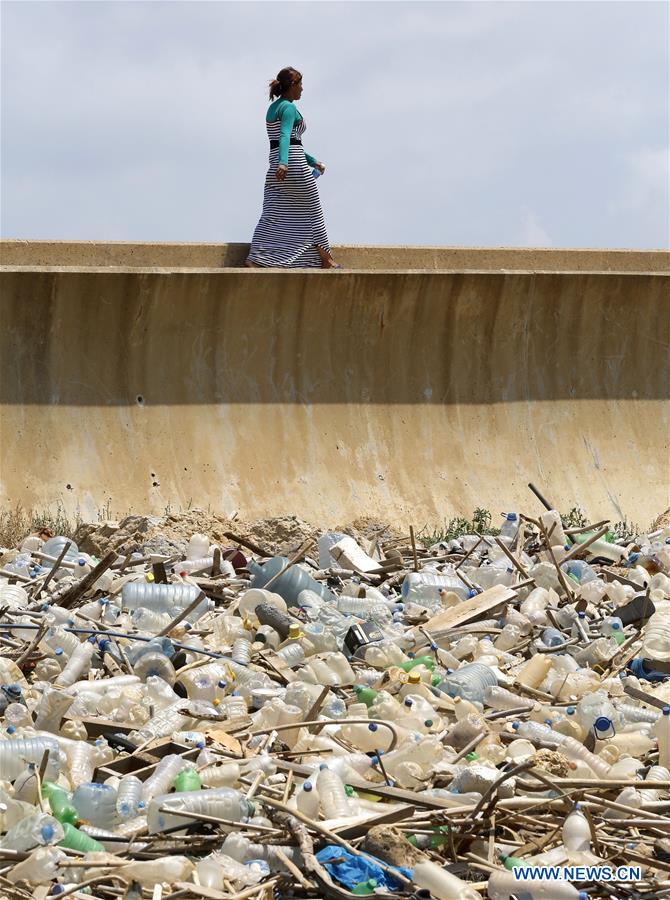 LEBANON-BEIRUT-COAST-POLLUTION