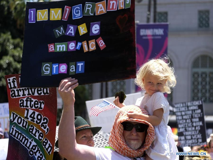 U.S.-LOS ANGELES-PROTEST-IMMIGRANTION POLICY