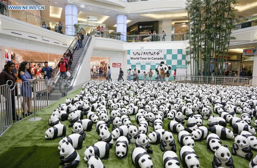 CANADA-VANCOUVER-PAPIER-MACHE PANDA-EXHIBITION