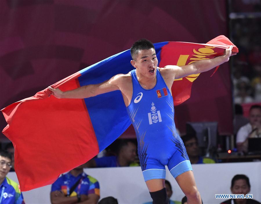 (SP)INDONESIA-JAKARTA-ASIAN GAMES-WRESTLING-MEN'S FREESTYLE 57 KG