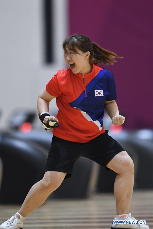 (SP)INDONESIA-PALEMBANG-ASIAN GAMES-BOWLING-WOMEN'S TEAM OF SIX