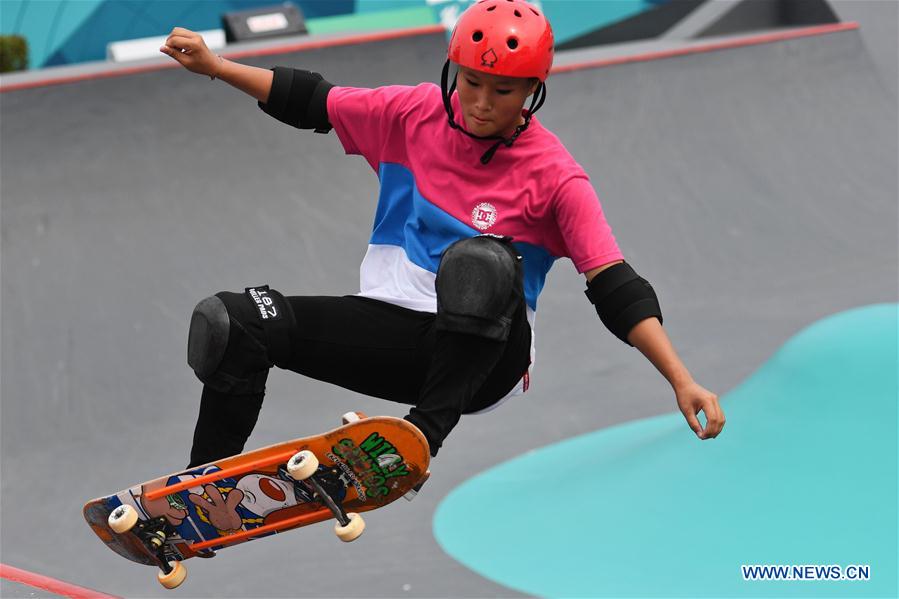 (SP)INDONESIA-PALEMBANG-ASIAN GAMES-SKATEBOARD-WOMEN'S PARK