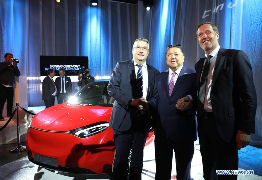 BELGIUM-GOSSELIES-CHINA-ELECTRIC CAR MANUFACTURER-COOPERATION