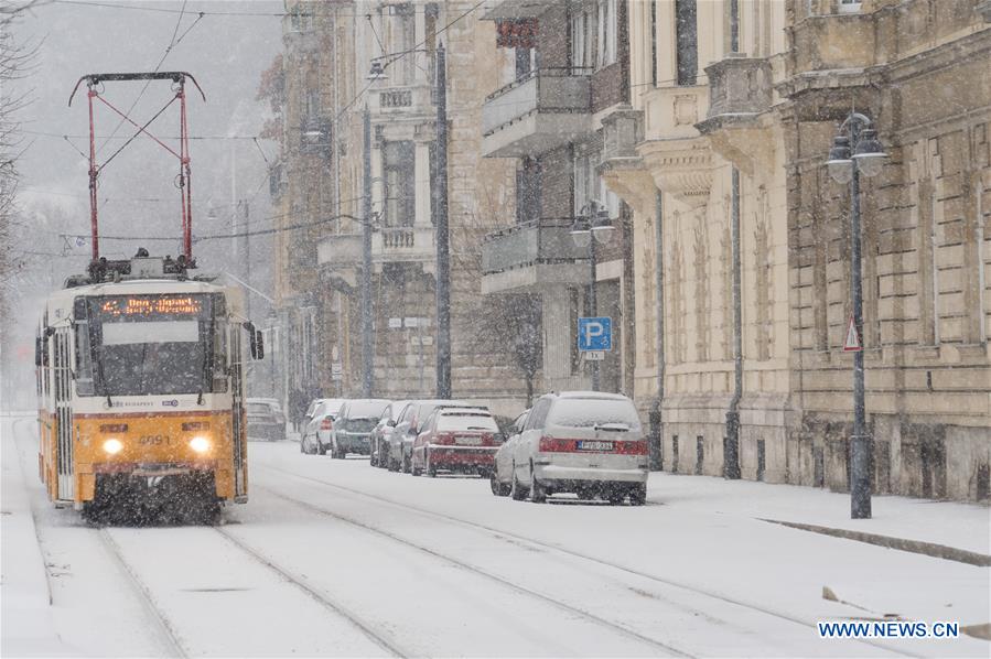 HUNGARY-BUDAPEST-SNOW