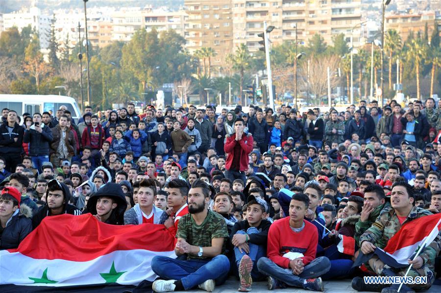 (SP)SYRIA-DAMASCUS-ASIAN CUP-CHEERING