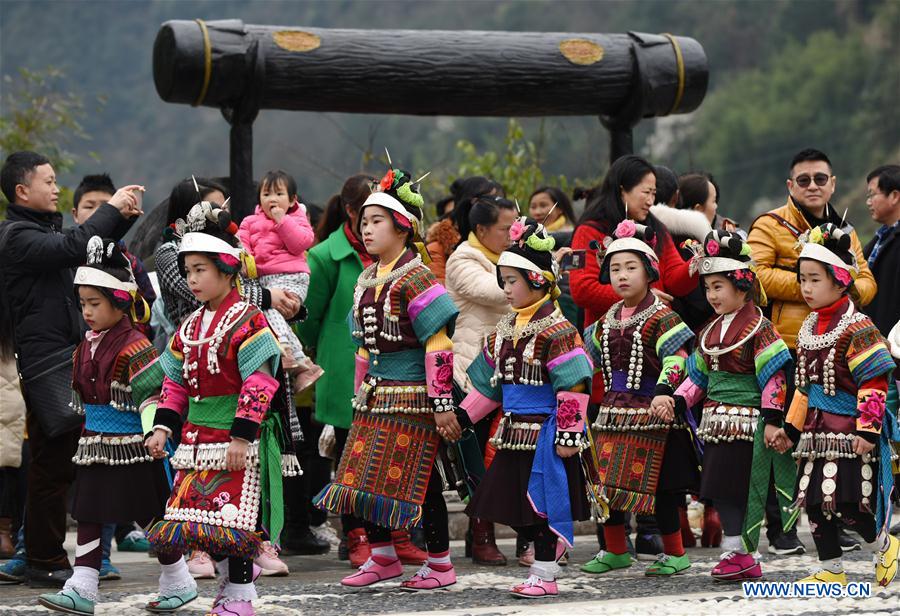 CHINA-GUIZHOU-ETHNIC MIAO-FANGU FESTIVAL-DRUMMING CELEBRATION(CN)