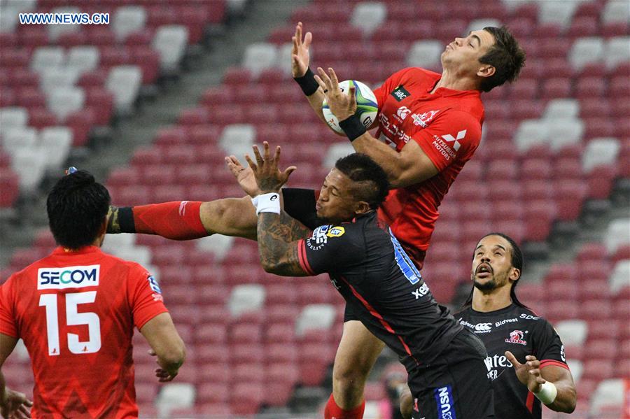 (SP)SINGAPORE-RUGBY-SUPER RUGBY-SUNWOLVES VS LIONS