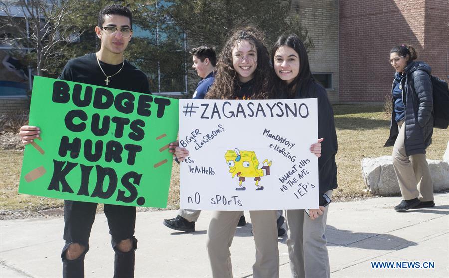 CANADA-ONTARIO-EDUCATION CHANGES-STUDENTS-PROTEST