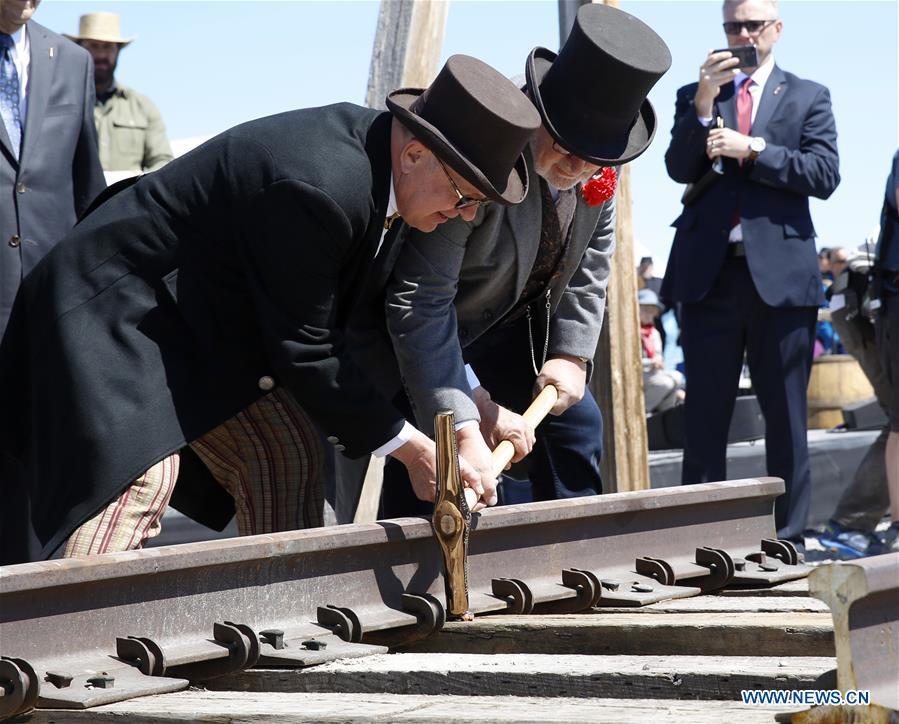 U.S.-SALT LAKE CITY-TRANSCONTINENTAL RAILROAD-ANNIVERSARY