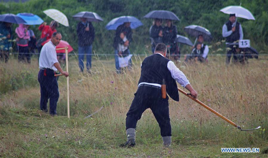 SERBIA-LJIG-FOLKLORE-SCYTHE FESTIVAL