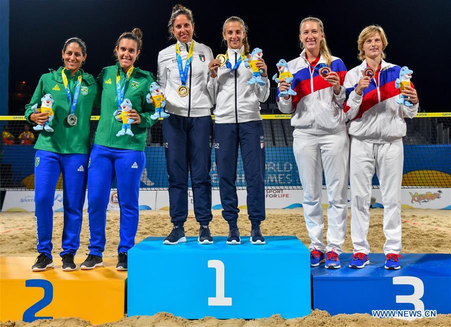 (SP)QATAR-DOHA-WORLD BEACH GAMES-WOMEN'S BEACH TENNIS