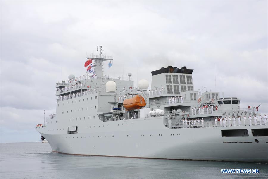 FIJI-SUVA-CHINA-NAVAL SHIP-DEPARTURE