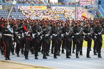 People take part in Independence Day celebrations in Gaborone, Botswana